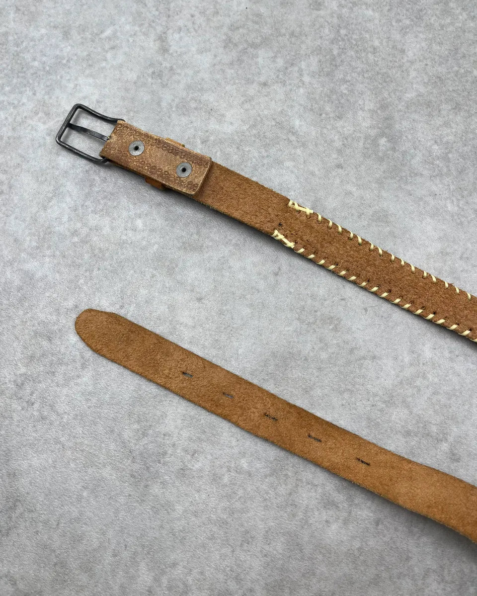 SS2006 Dsquared2 Beige Leather Beaded Belt QefzkLd 6