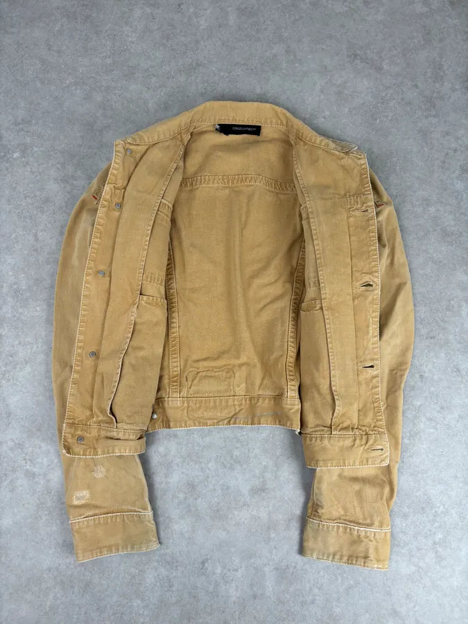SS2006 Dsquared2 Beige Trucker Jacket TkgevHb 6
