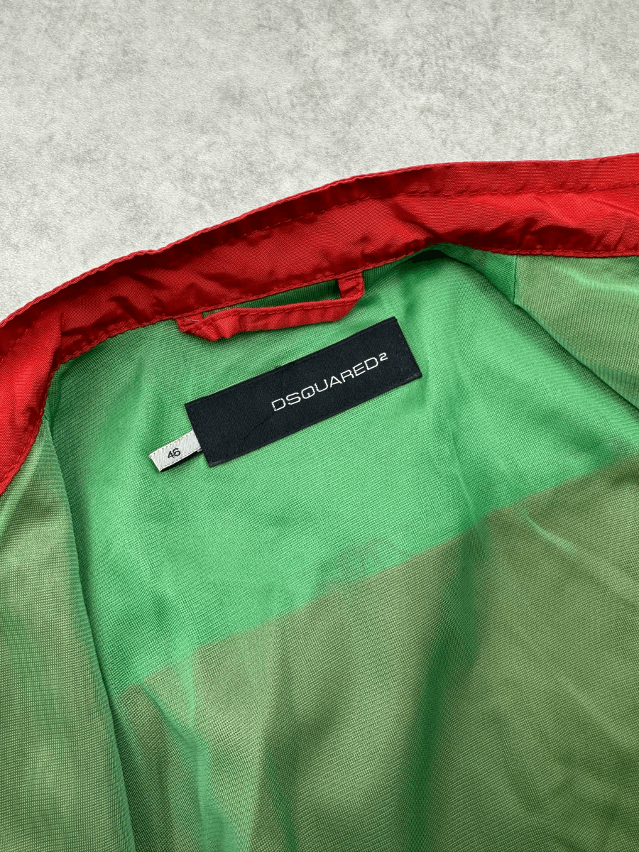 SS2006 Dsquared2 Red Nylon Cropped Bomber Jacket CINdrmT 9