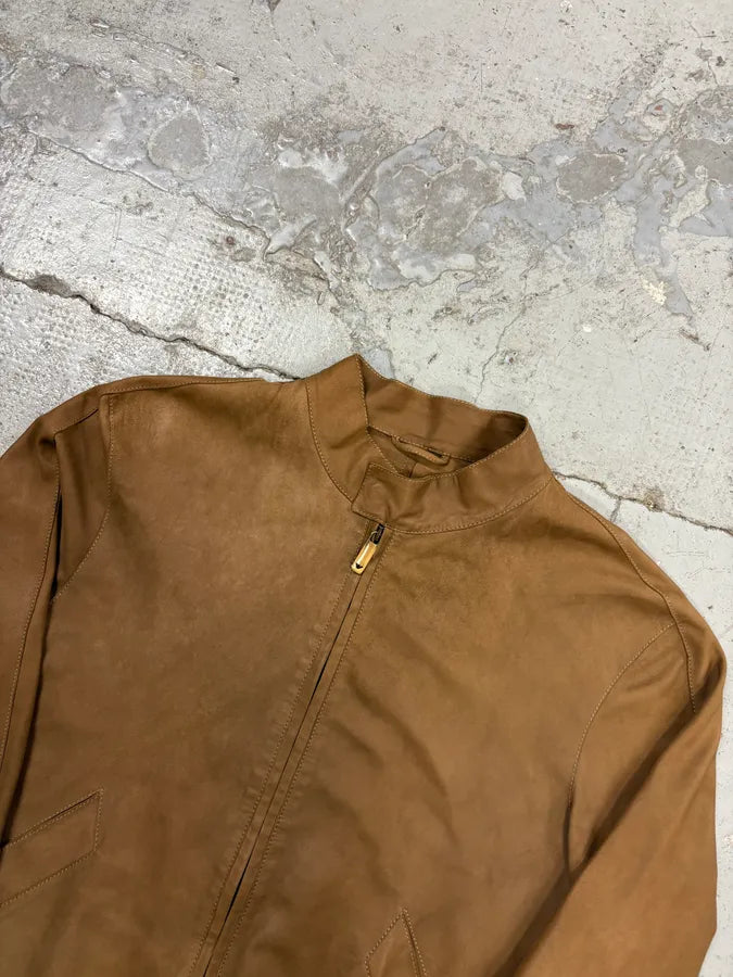 SS2006 Emporio Armani Pure Brown Leather Jacket KbWHiLA 3