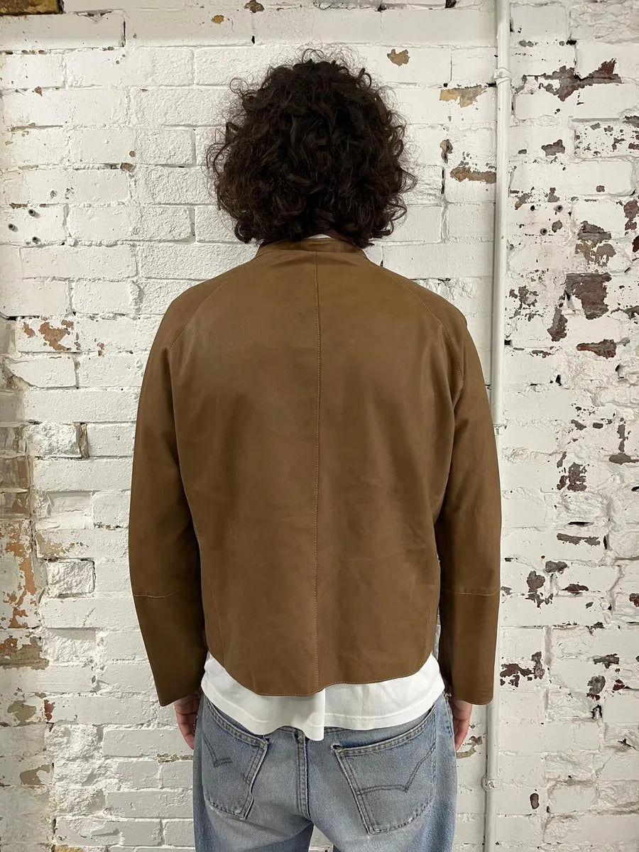 SS2006 Emporio Armani Pure Brown Leather Jacket KbWHiLA 2