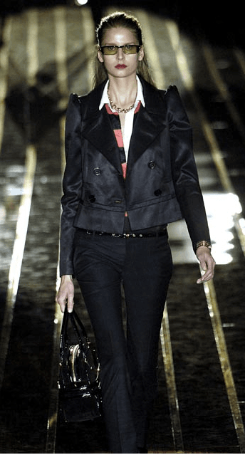 SS2006 Gucci Black Cotton Classy Pants by Frida Giannini IgCjMeS 4