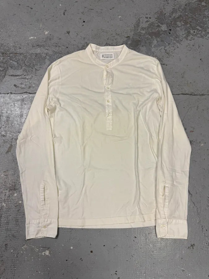 SS2006 Maison Margiela White Henley Shirt nwBaSHi 0