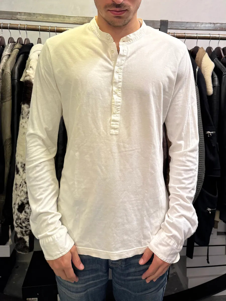 SS2006 Maison Margiela White Henley Shirt nwBaSHi 1