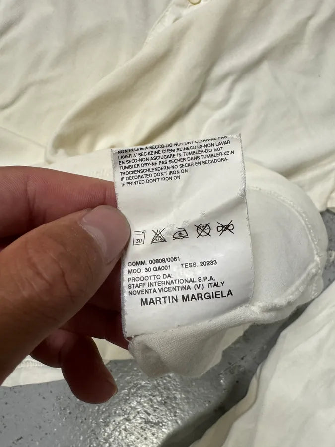 SS2006 Maison Margiela White Henley Shirt nwBaSHi 7