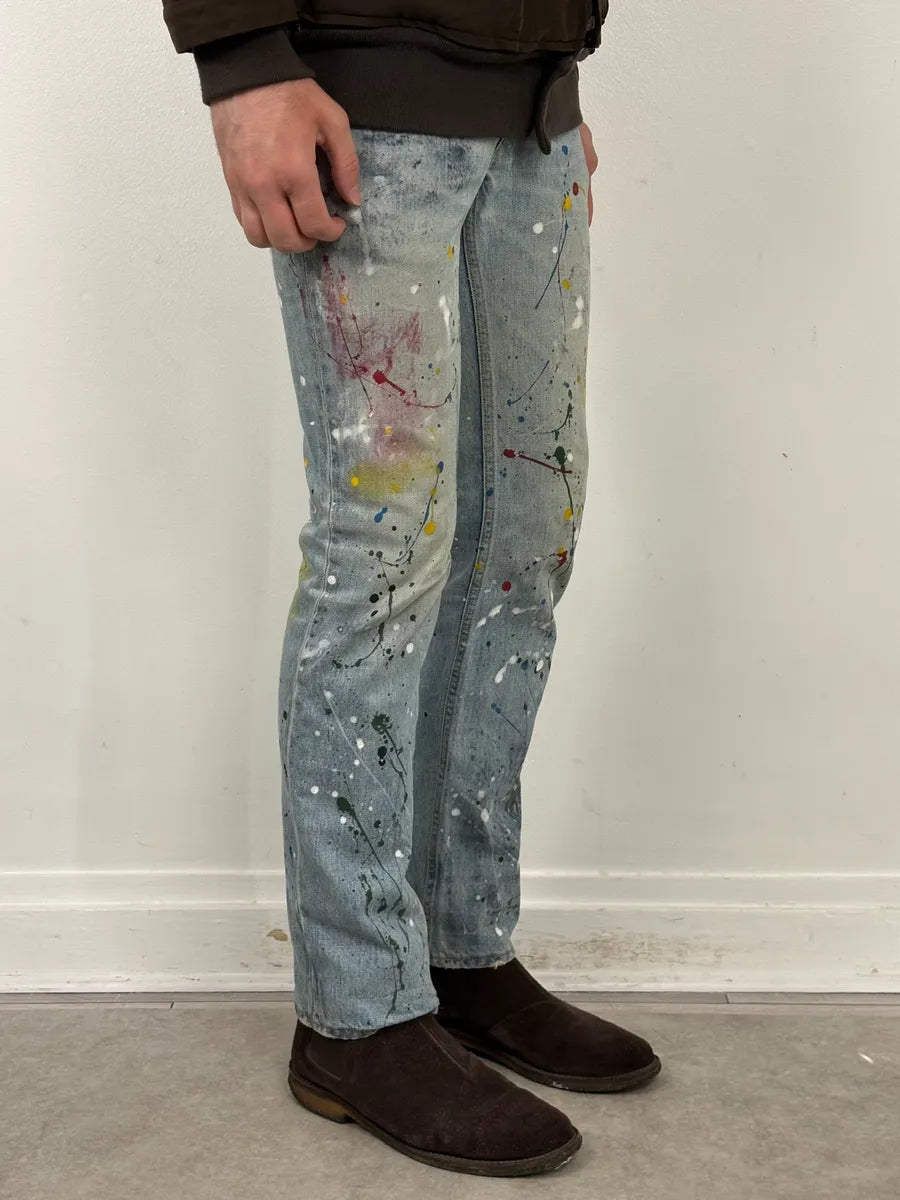 SS2006 Number (N)ine Paint Splatter Denim Jeans  LcjSjtC 3