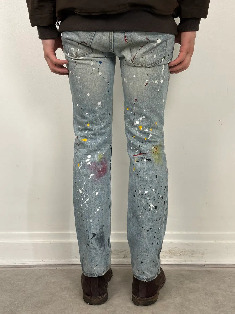 SS2006 Number (N)ine Paint Splatter Denim Jeans  LcjSjtC 4