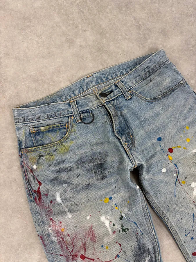 SS2006 Number (N)ine Paint Splatter Denim Jeans  LcjSjtC 6