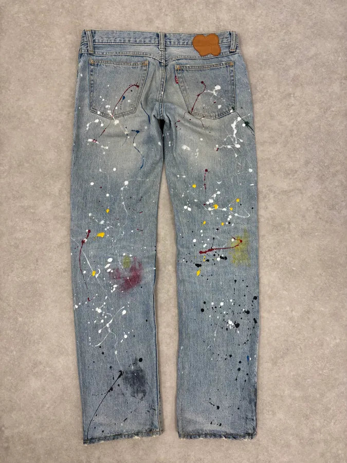 SS2006 Number (N)ine Paint Splatter Denim Jeans  LcjSjtC 7