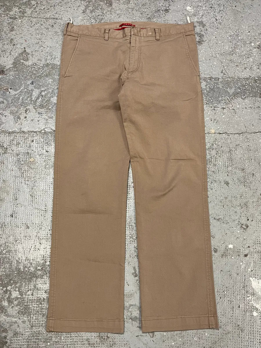 SS2006 Prada Beige Relaxed Regular Pants (M/L) diMsItT 0