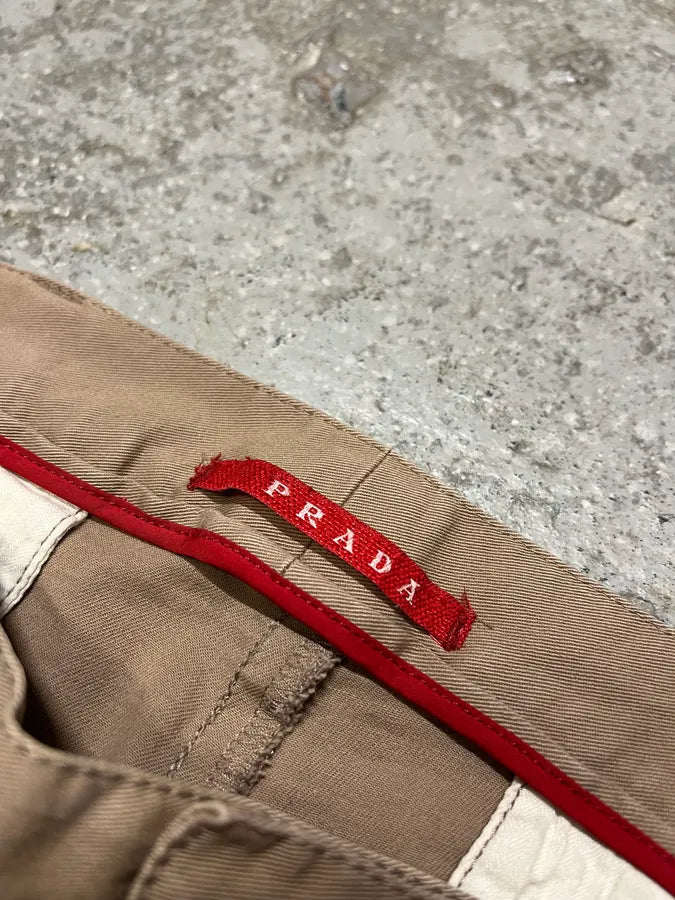 SS2006 Prada Beige Relaxed Regular Pants (M/L) diMsItT 10