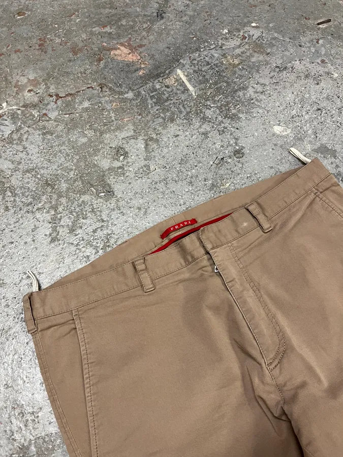 SS2006 Prada Beige Relaxed Regular Pants (M/L) diMsItT 6