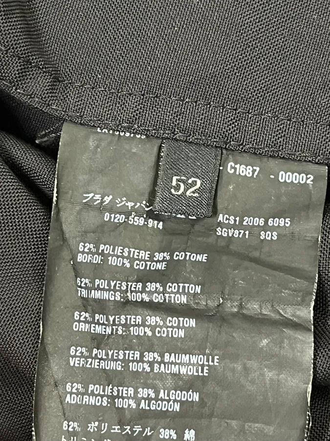 SS2006 Prada Black Clap Buttoned Jacket xeGvOox 7