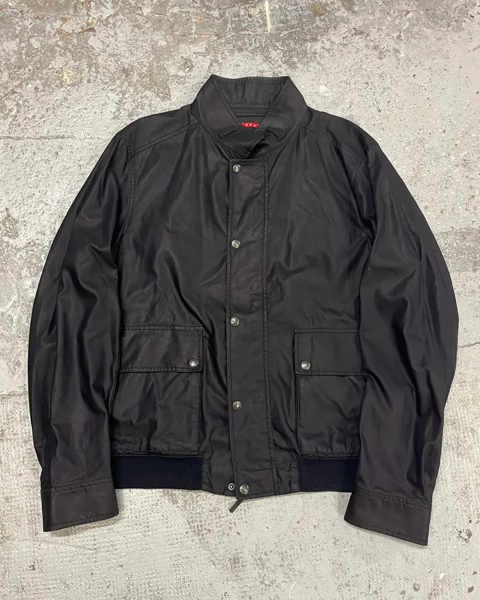 SS2006 Prada Black Clap Buttoned Jacket xeGvOox 0