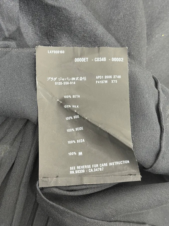 SS2006 Prada Black Elegant Blouse Sleeveless Shirt Vest FyDVcXs 8