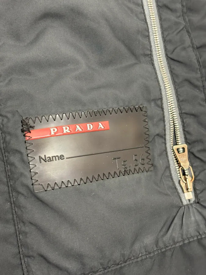 SS2006 Prada Black Nylon Quilted Vest nFQDOVW 12