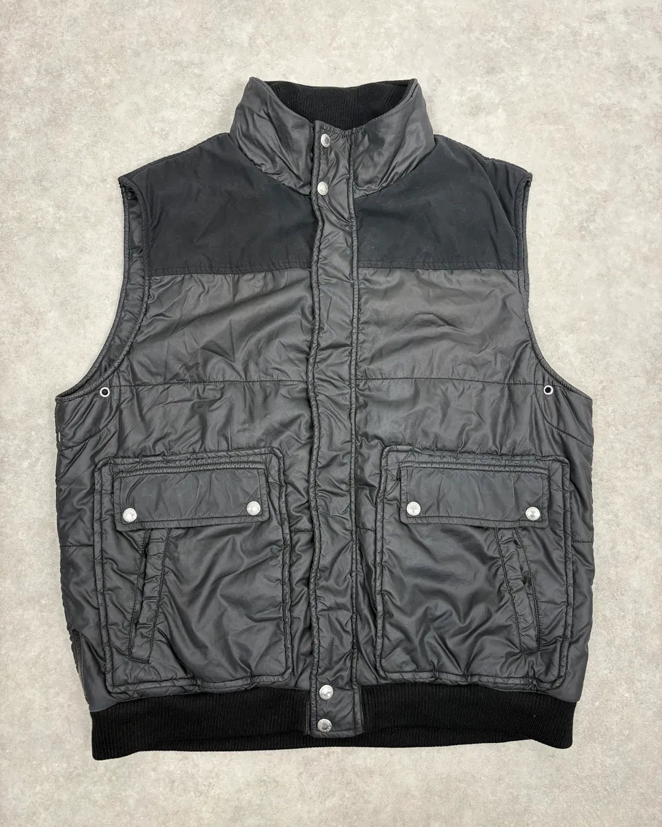 SS2006 Prada Black Nylon Quilted Vest nFQDOVW 0