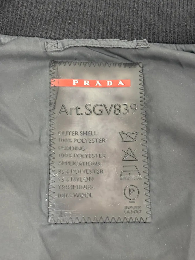 SS2006 Prada Black Nylon Quilted Vest nFQDOVW 11