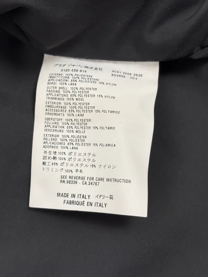 SS2006 Prada Black Nylon Quilted Vest nFQDOVW 13