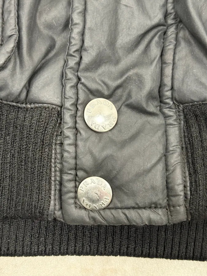 SS2006 Prada Black Nylon Quilted Vest nFQDOVW 9