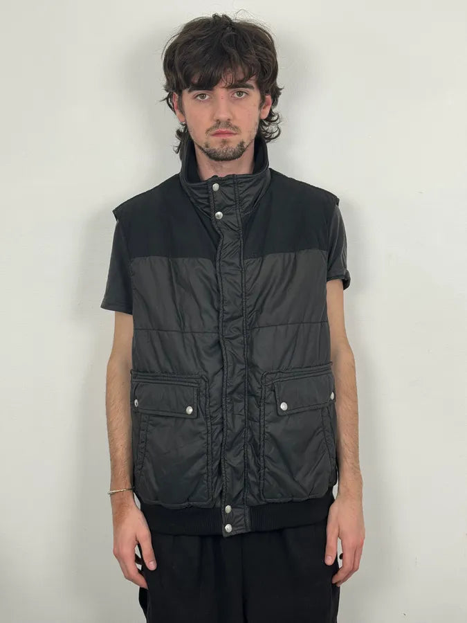 SS2006 Prada Black Nylon Quilted Vest nFQDOVW 1