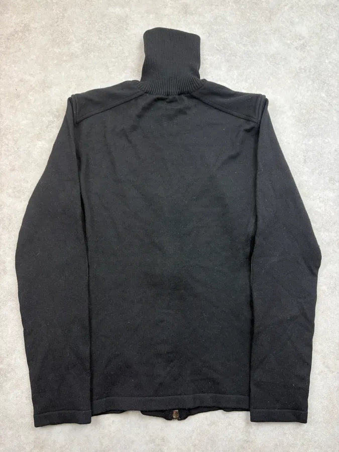 AW2006 Prada Black Wool Zip-Up Sweater RuoJcDZ 6
