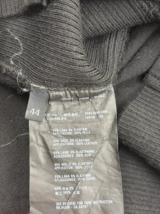 AW2006 Prada Black Wool Zip-Up Sweater RuoJcDZ 10