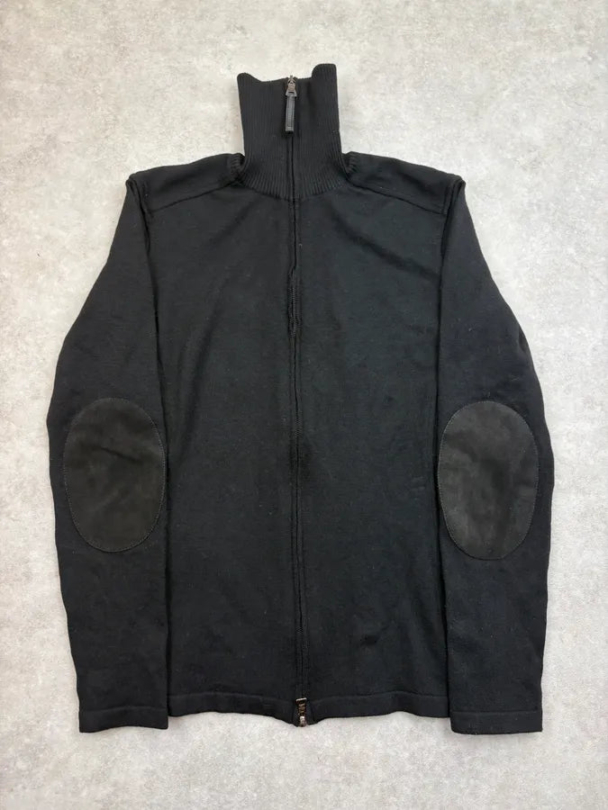 AW2006 Prada Black Wool Zip-Up Sweater RuoJcDZ 5