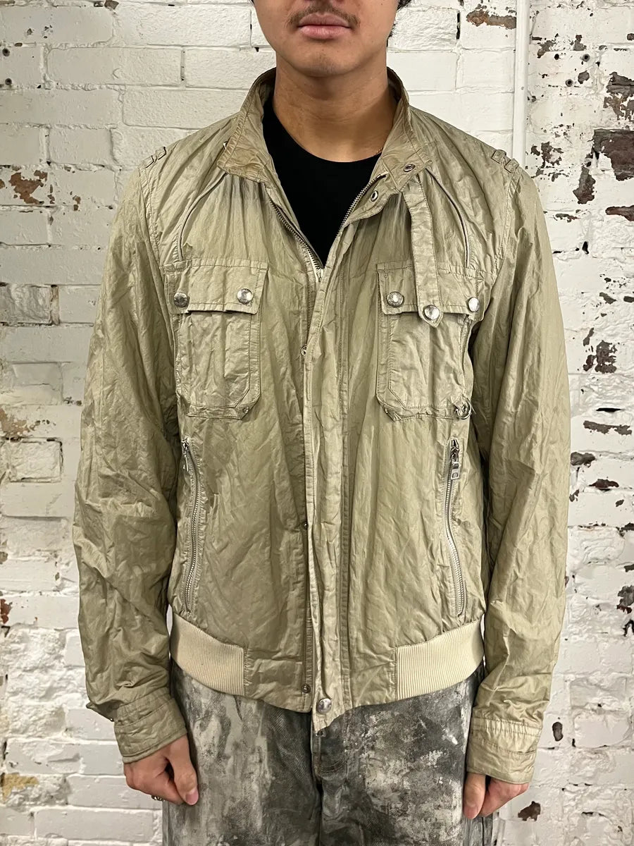 SS2006 Prada Cargo Beige Nylon Jacket nPEcEAV 1