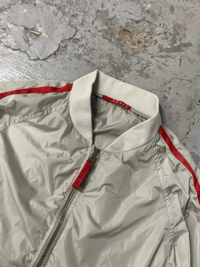 SS2006 Prada Grey & Red Sport Track Jacket VmcrKUN 3