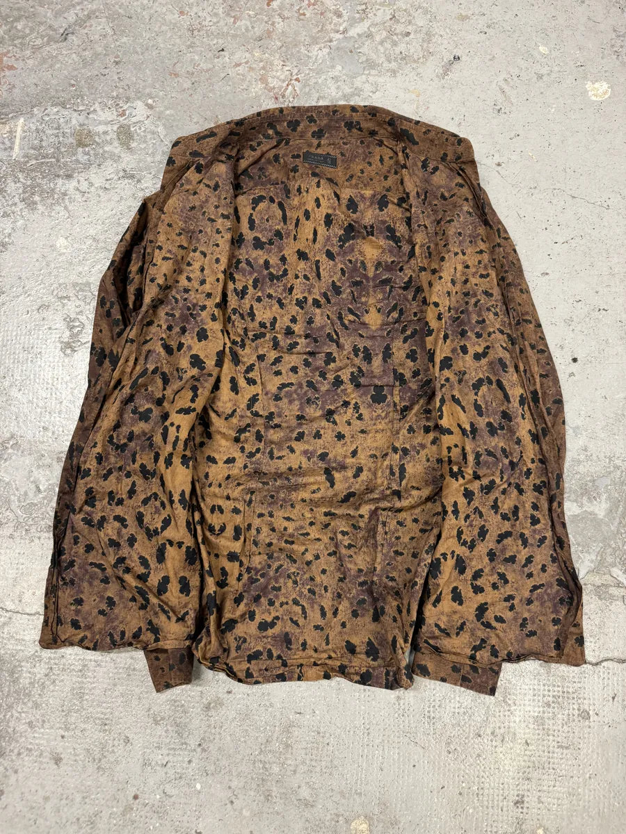 SS2006 Prada Leopard Print Brown Mafia Shirt OsYrhxQ 5