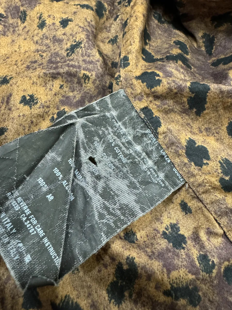 SS2006 Prada Leopard Print Brown Mafia Shirt OsYrhxQ 9