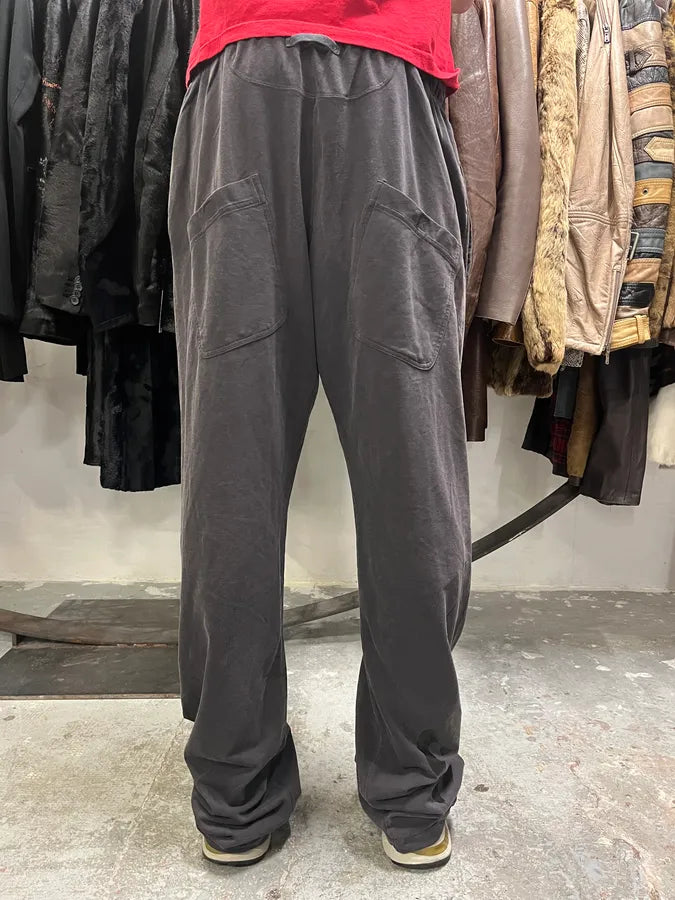 SS2006 Yohji Yamamoto Y-3 Adidas Faded Black Sweatpant (L/XL) LTGeuyl 2