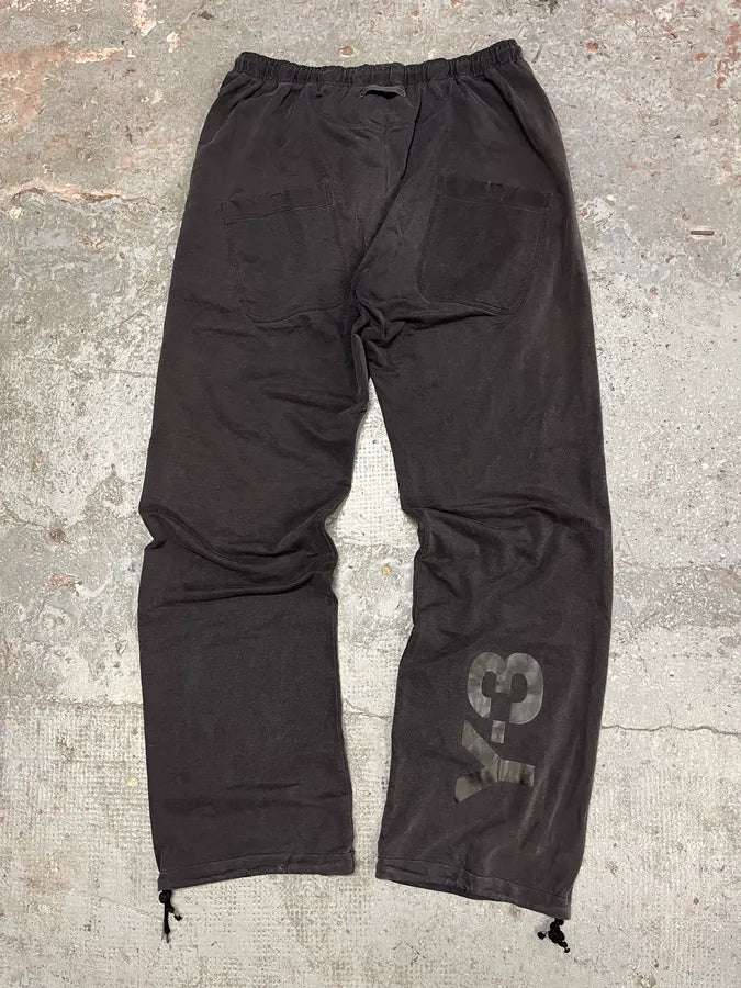 SS2006 Yohji Yamamoto Y-3 Adidas Faded Black Sweatpant (L/XL) LTGeuyl 4