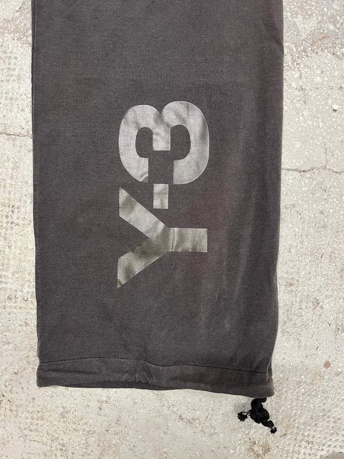 SS2006 Yohji Yamamoto Y-3 Adidas Faded Black Sweatpant (L/XL) LTGeuyl 5