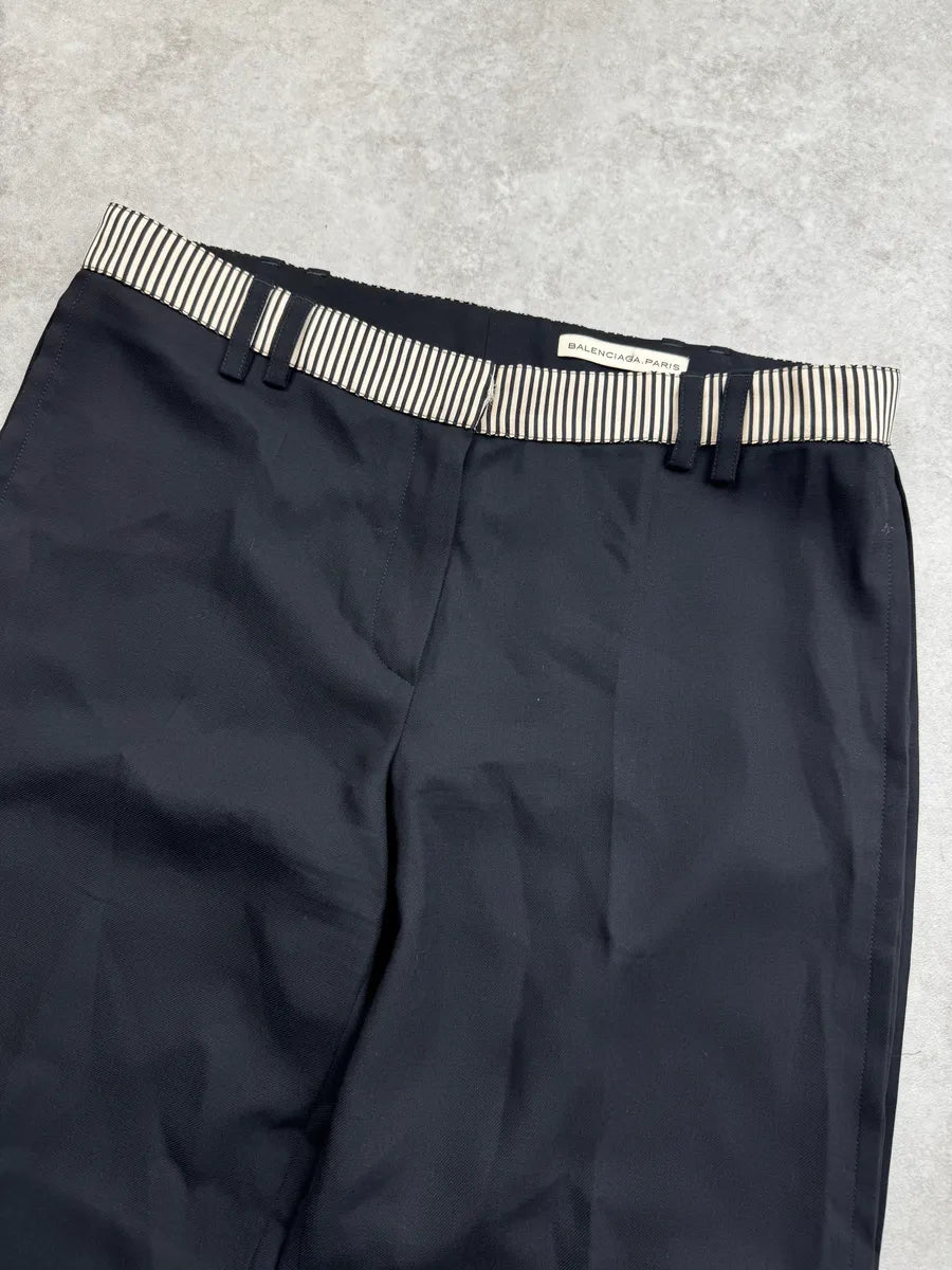SS2007 Balenciaga Black Marinière Belt Classy Pants By Nicolas Ghesquière  OClwKDt 5