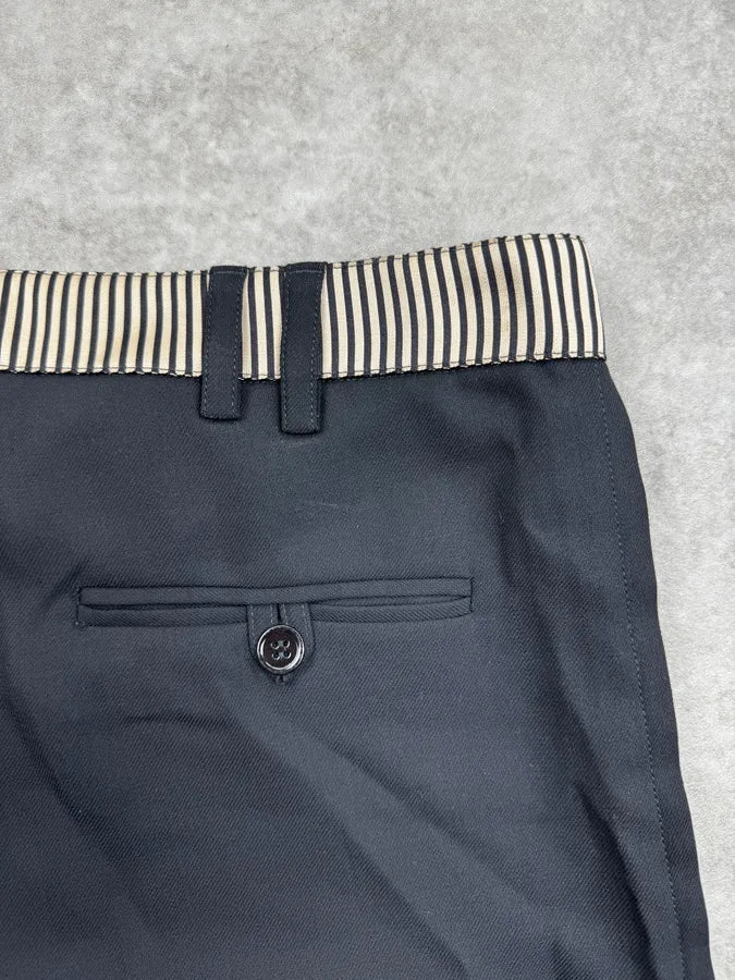 SS2007 Balenciaga Black Marinière Belt Classy Pants By Nicolas Ghesquière  OClwKDt 8