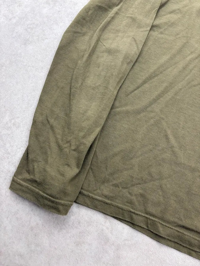 SS2007 Balenciaga Khaki Spatial Vinyl Longsleeve T-Shirt wNsvYpe 6