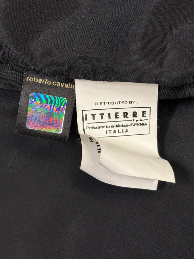 SS2007 Cavalli Black Mafia Leather Jacket panzxVE 10