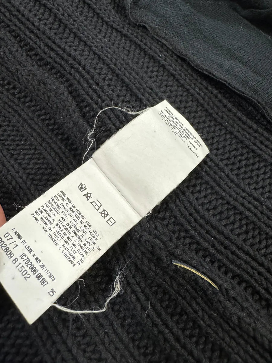 SS2007 Cavalli Black Wool Biker Hybrid Zip-up Jacket YeZyJuG 9