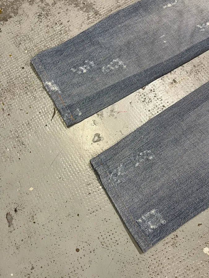 SS2007 Cavalli Blue Distressed Tiger Denim Jeans dctSOij 6