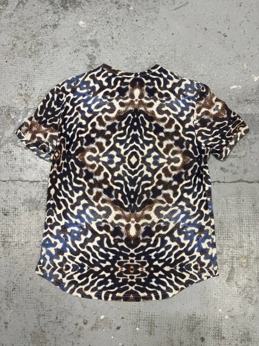 SS2007 Cavalli Hallucination Blue & Brown Pixel T-Shirt dZKzMhP 1