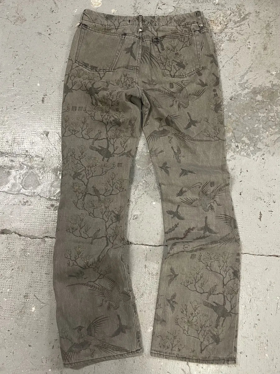 SS2007 Cavalli Nature Grey Eden Safari Denim Jeans (S/M) NcnlSgP 0