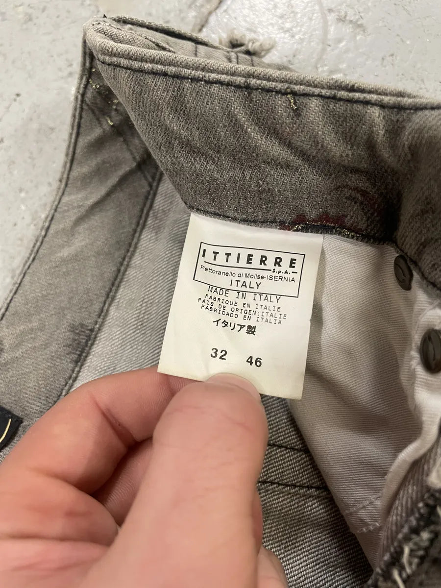 SS2007 Cavalli Nature Grey Eden Safari Denim Jeans (S/M) NcnlSgP 10