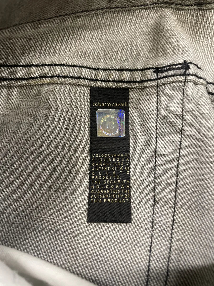 SS2007 Cavalli Nature Grey Eden Safari Denim Jeans (S/M) NcnlSgP 12