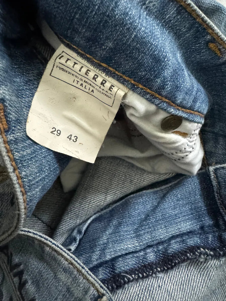 SS2007 Cavalli Painted Demoniac War Denim Pants cfxdNky 5
