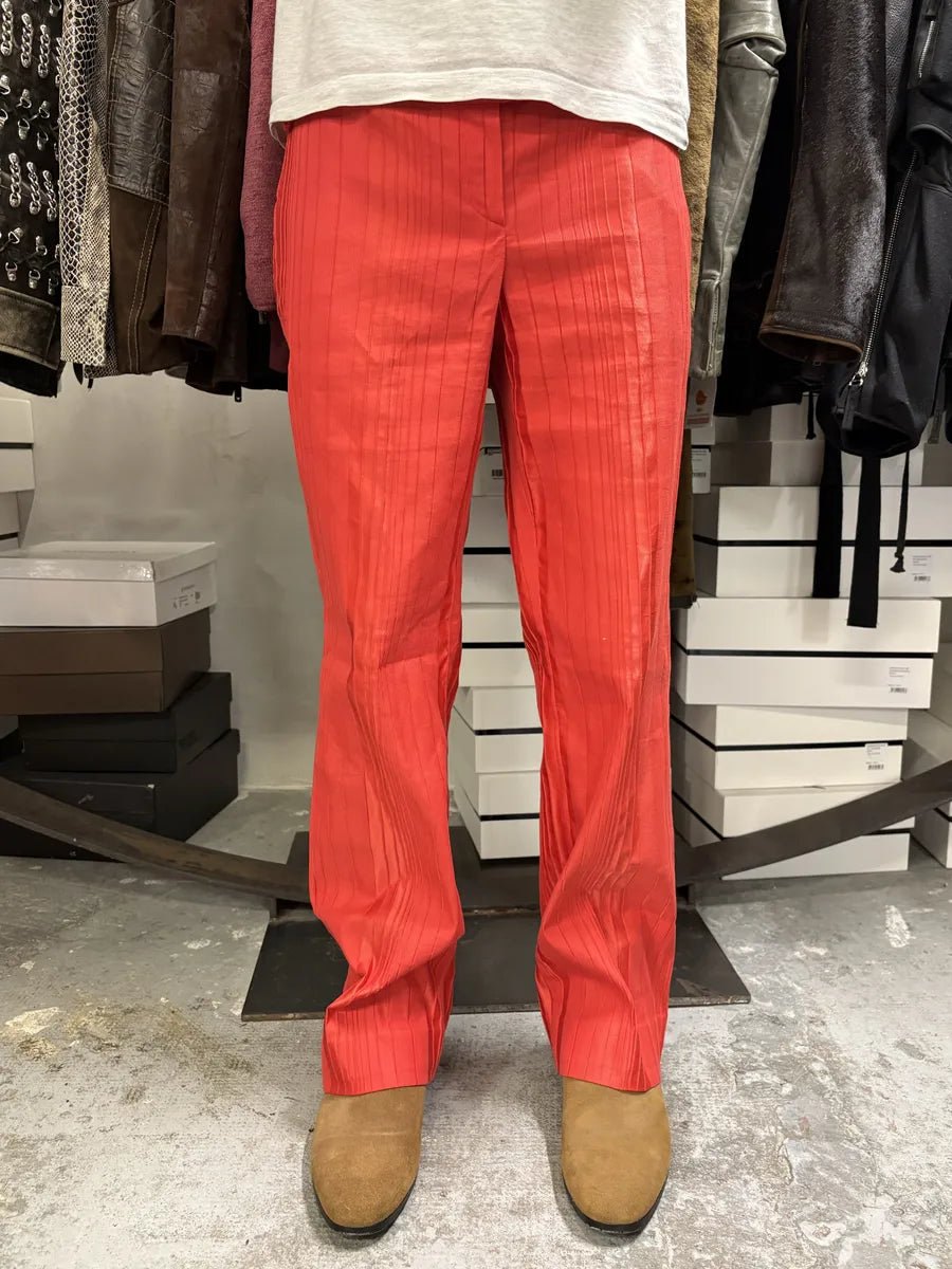 SS2007 Cavalli Red Pleats Pants hgKSkLq 1