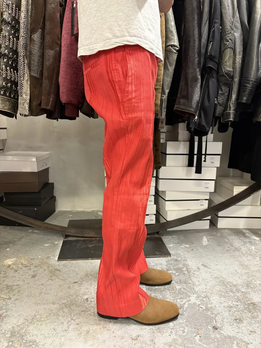 SS2007 Cavalli Red Pleats Pants hgKSkLq 2