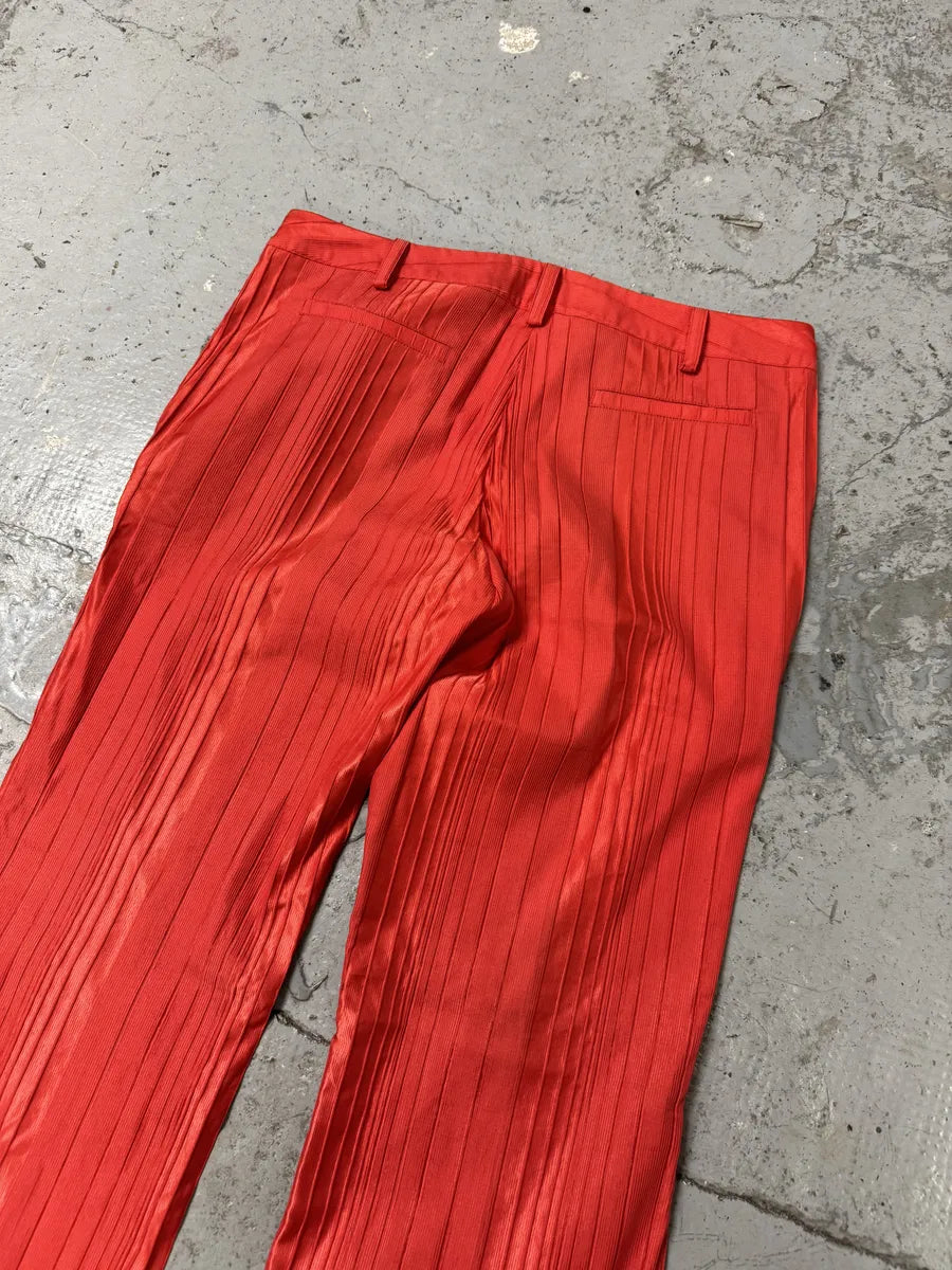 SS2007 Cavalli Red Pleats Pants hgKSkLq 4