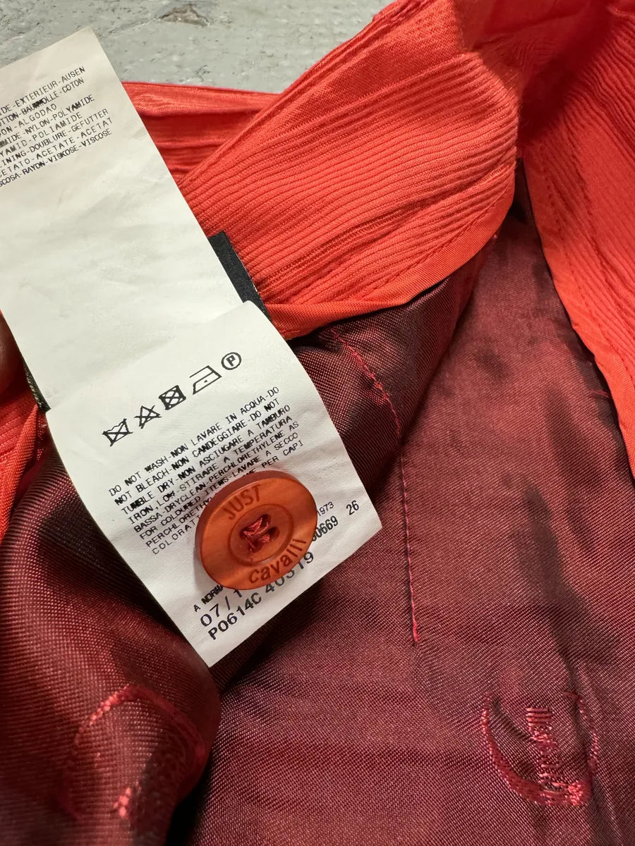 SS2007 Cavalli Red Pleats Pants hgKSkLq 7